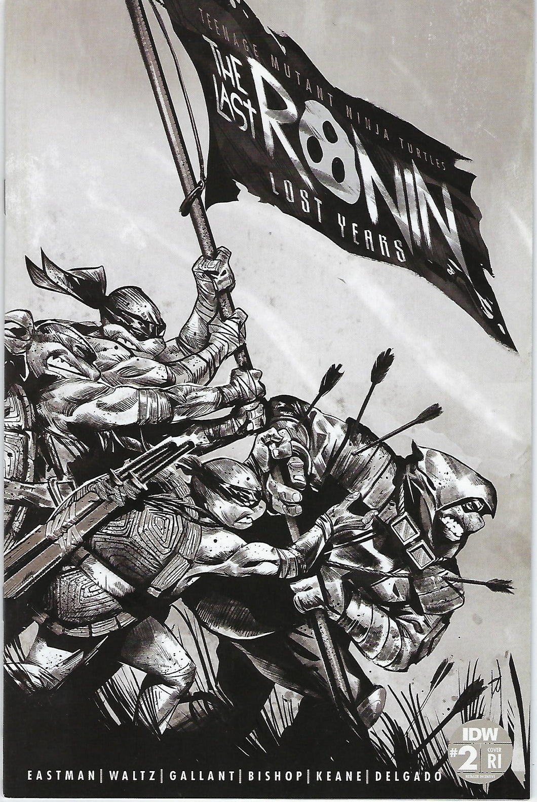 TMNT : The Last Ronin : Lost Years # 2  Mike Del Mundo 1:50  RI Virgin Variant Cover NM