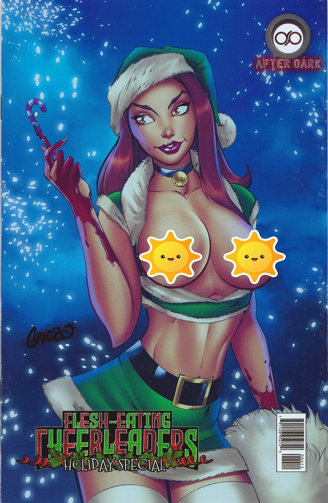 Flesh-Eating Cheerleaders Holiday Special Gregbo Watson Topless Variant Cover Edition 