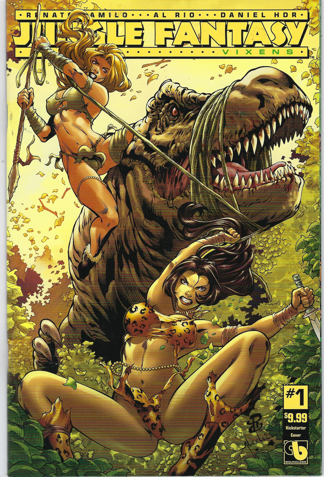 Jungle Fantasy: Vixens #1 Kickstarter variant Cover (2016)  NM