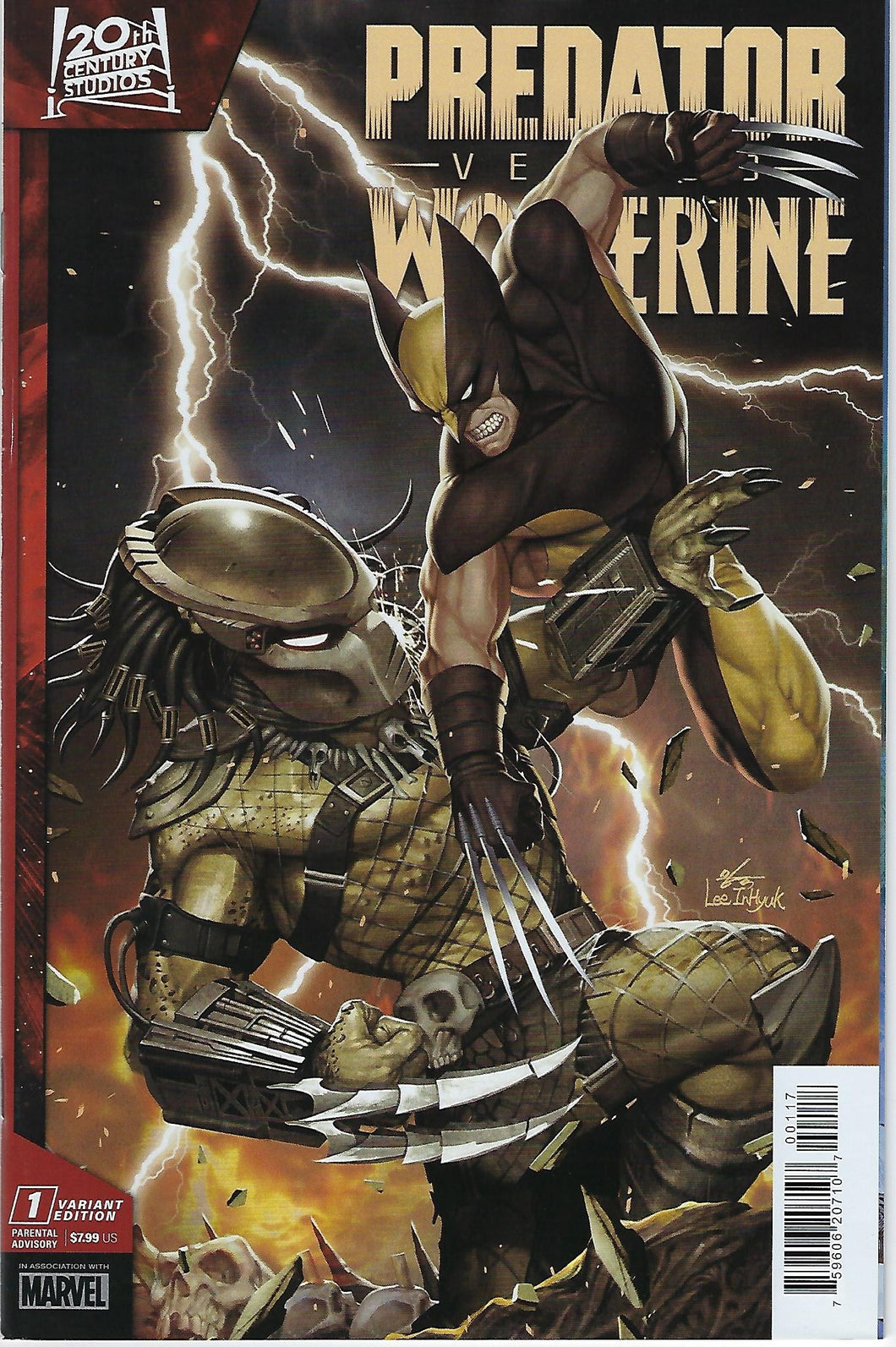 Predator VS Wolverine #1 Inhyuk Lee 1:50 Variant Cover Edition !!!  NM