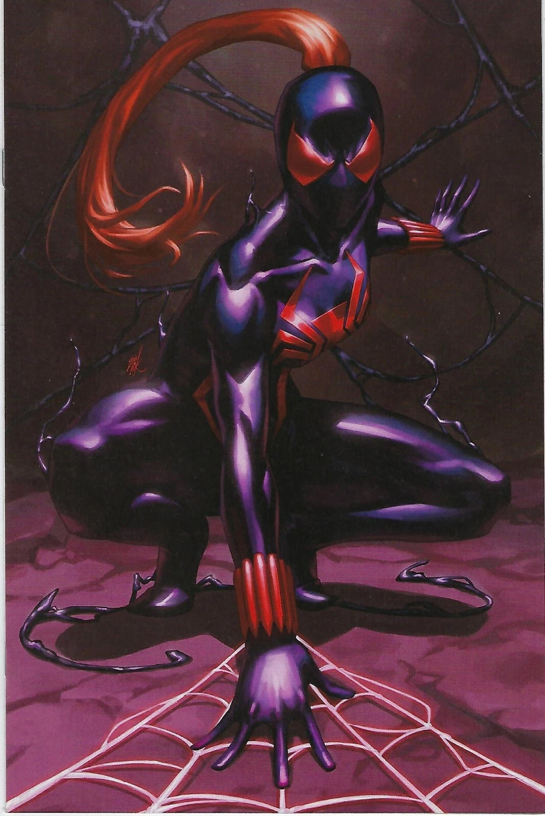 VENOM #27 EJIKURE 1:50 BLACK WIDOW Virgin Variant Cover !!!    NM