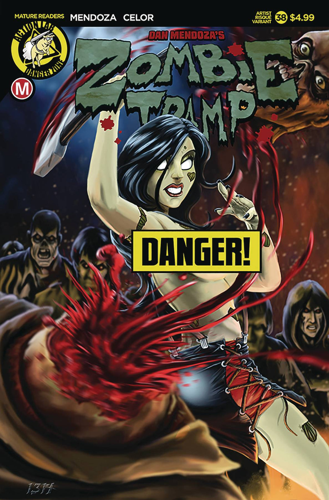 Zombie Tramp #38 Ben Hansen Topless Variant Cover Limited to ONLY 2500 !!! NM
