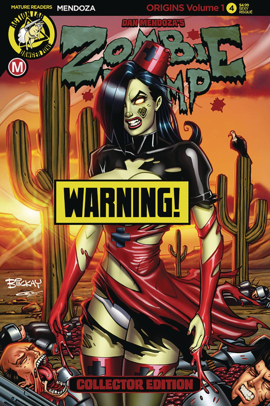 Zombie Tramp #4 Bill McKay Collector Edition Topless Variant Origins Cover NM