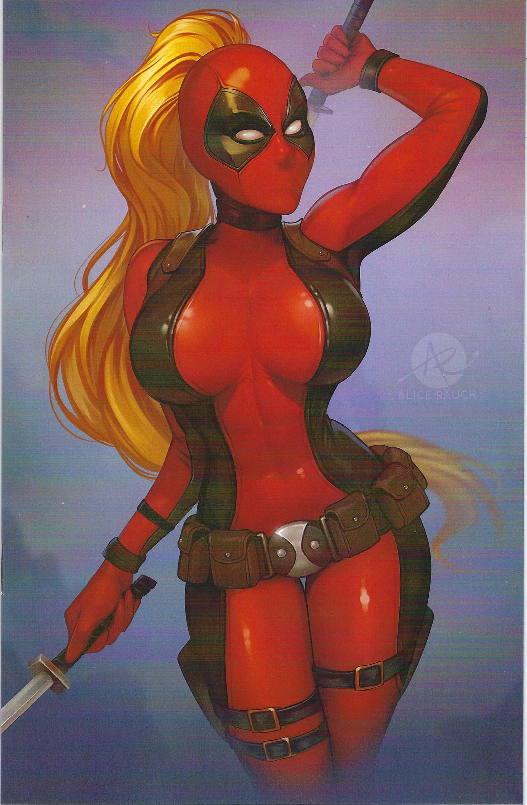 Totally Rad Halloween Alice Rauch Lady Deadpool Virgin Variant Cover !!! NM