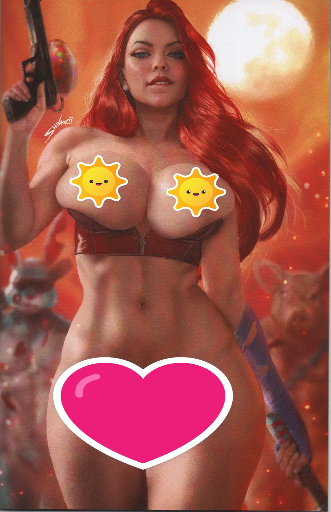 Jessi Zombie Hunter #2 Shikarii Pistol FULL Nude Virgin Cover !!! NM