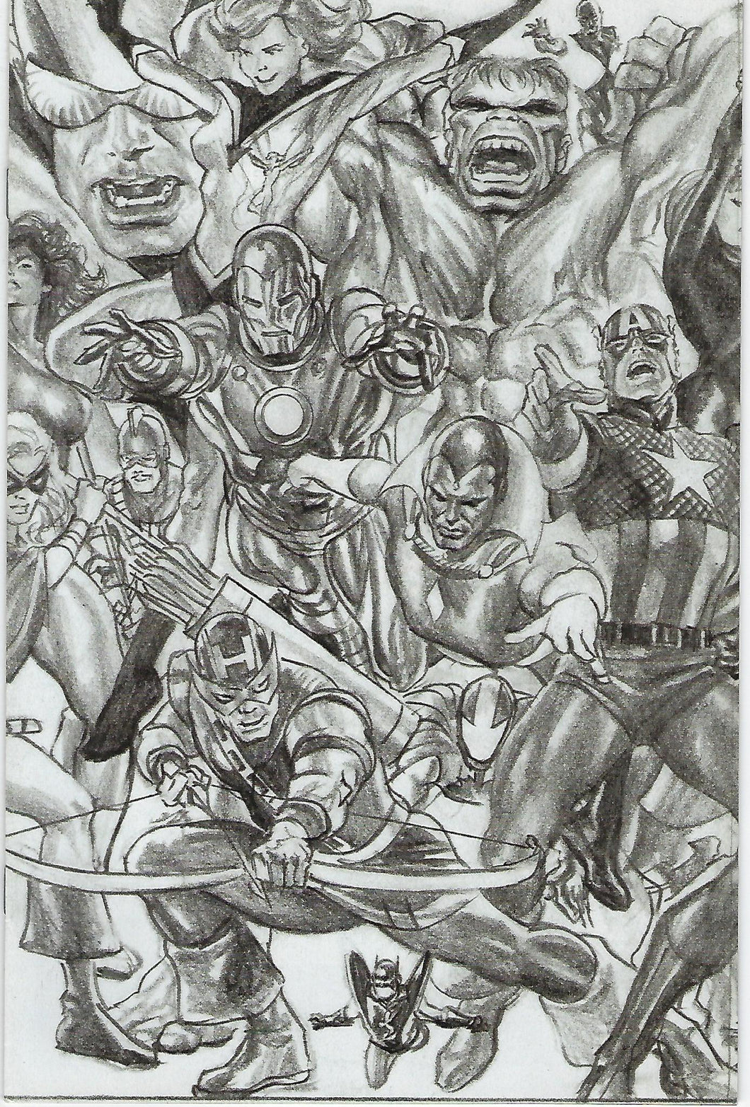 Avengers #4 Alex Ross 1:100 B&W Sketch Virgin Variant Cover !!!  NM