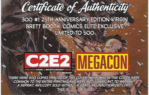 Frank Miller's 300 #1 Brett Booth Megacon Virgin Limited to 500 W/Cert NM