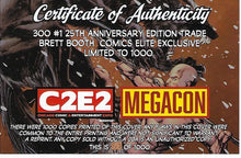 Load image into Gallery viewer, Frank Miller&#39;s 300 #1 Brett Booth Megacon Trade Dress Cover Limited to 1000 W/Cert NM
