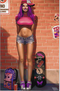 Totally Rad Lives Keith Garvey Skateboard Girl Virgin Variant !!! NM