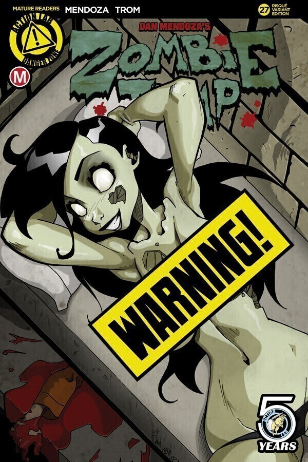 Zombie Tramp # 27 Dan Mendoza Risque / Topless Variant Cover !!!   VF/NM