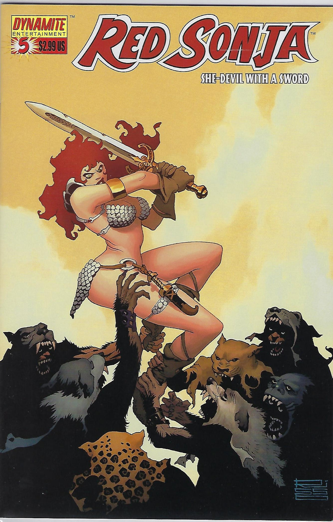 Red Sonja : She-Devil With a Sword # 5 Eduardo Risso Cover !!  VF/NM