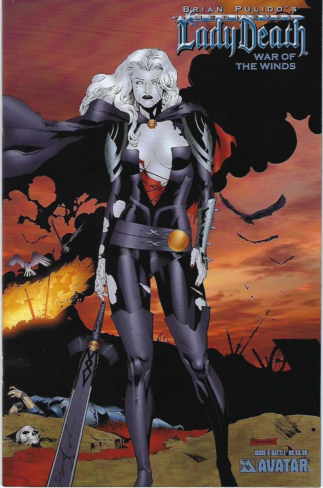 Medieval Lady Death : War of the Winds # 5 Battle Variant Cover !! VF/NM