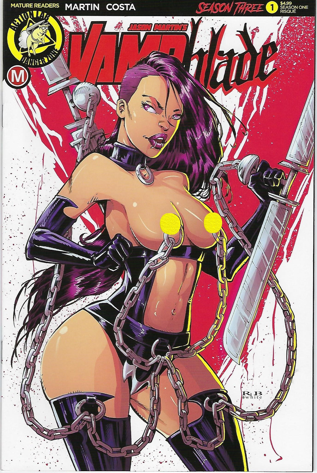 Vampblade Season 3 Issue # 1 R.B. White Variant Risque Cover !!!   NM