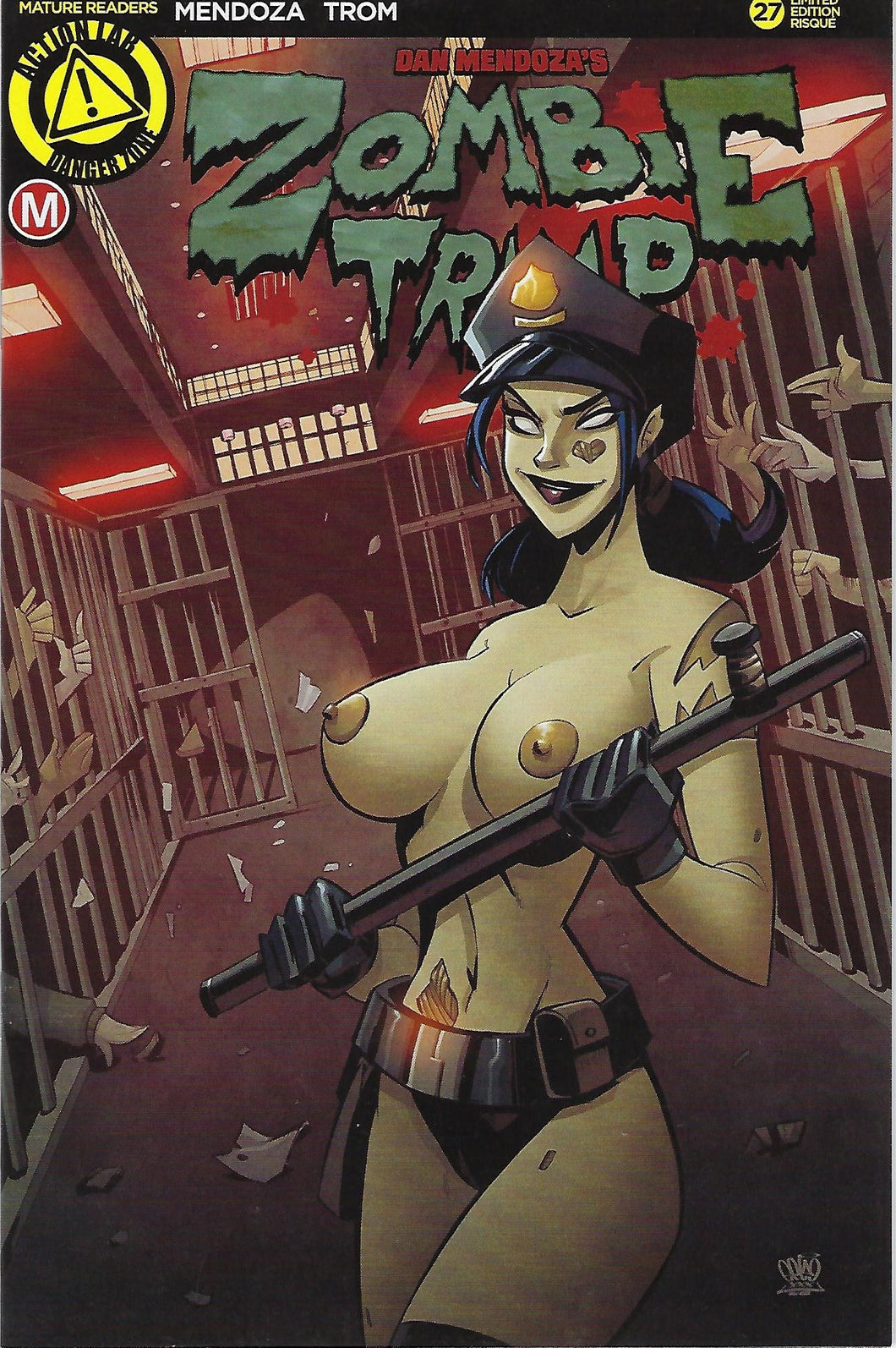 Zombie Tramp # 27 Trom Limited Caged Heat Risque / Topless Variant Cover !!!   VF/NM
