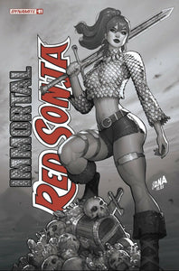 Immortal Red Sonja # 1 Nakayama 1:25 Black & White Variant Cover !!!  NM