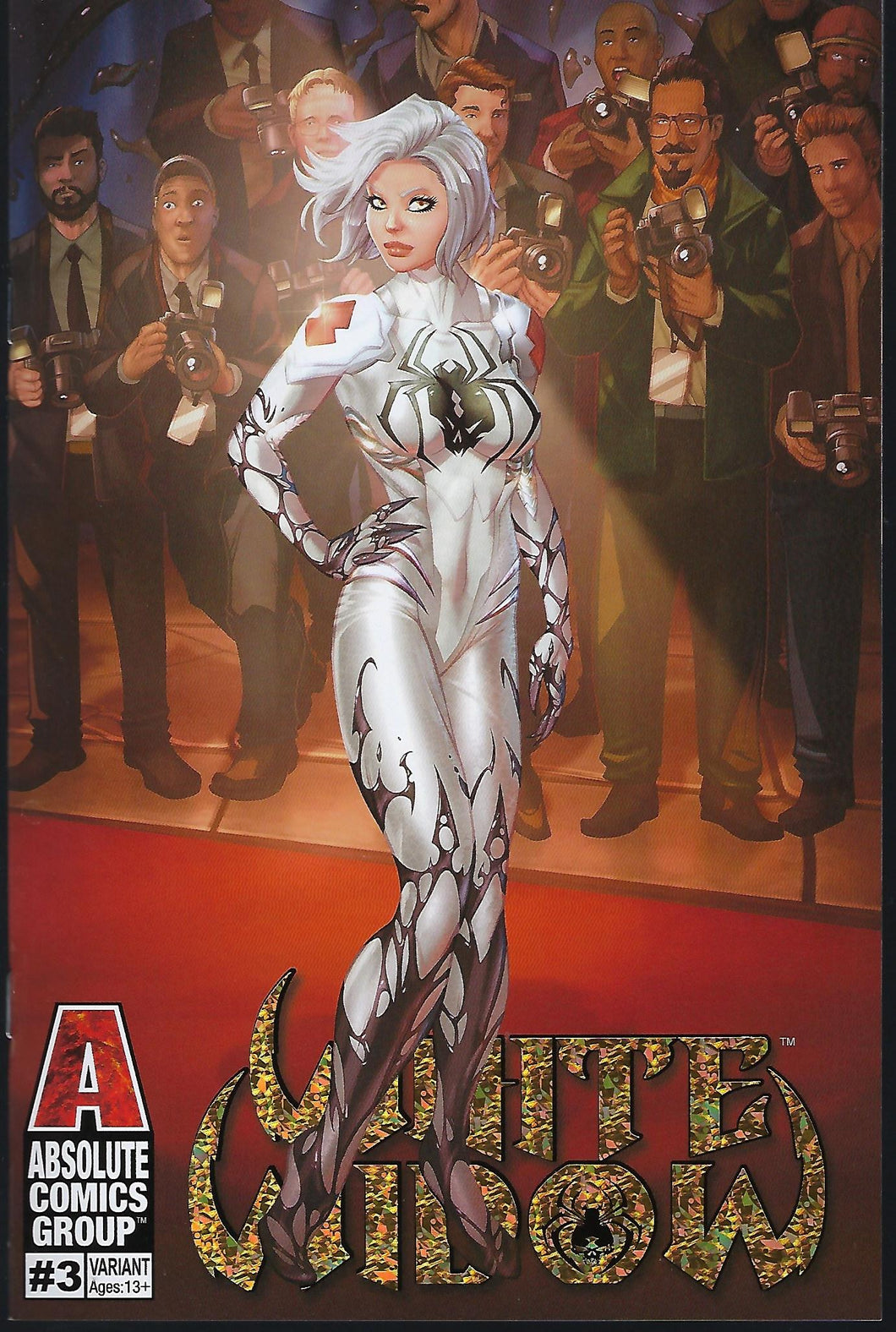 White Widow # 3 Chris Ehnot White Widow Gold Foil Kickstarter Variant Cover !!! NM