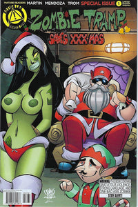 Zombie Tramp # 1 Saves XXX-Mas Trom Risque / Topless Variant Artist Cover !!!   VF/NM